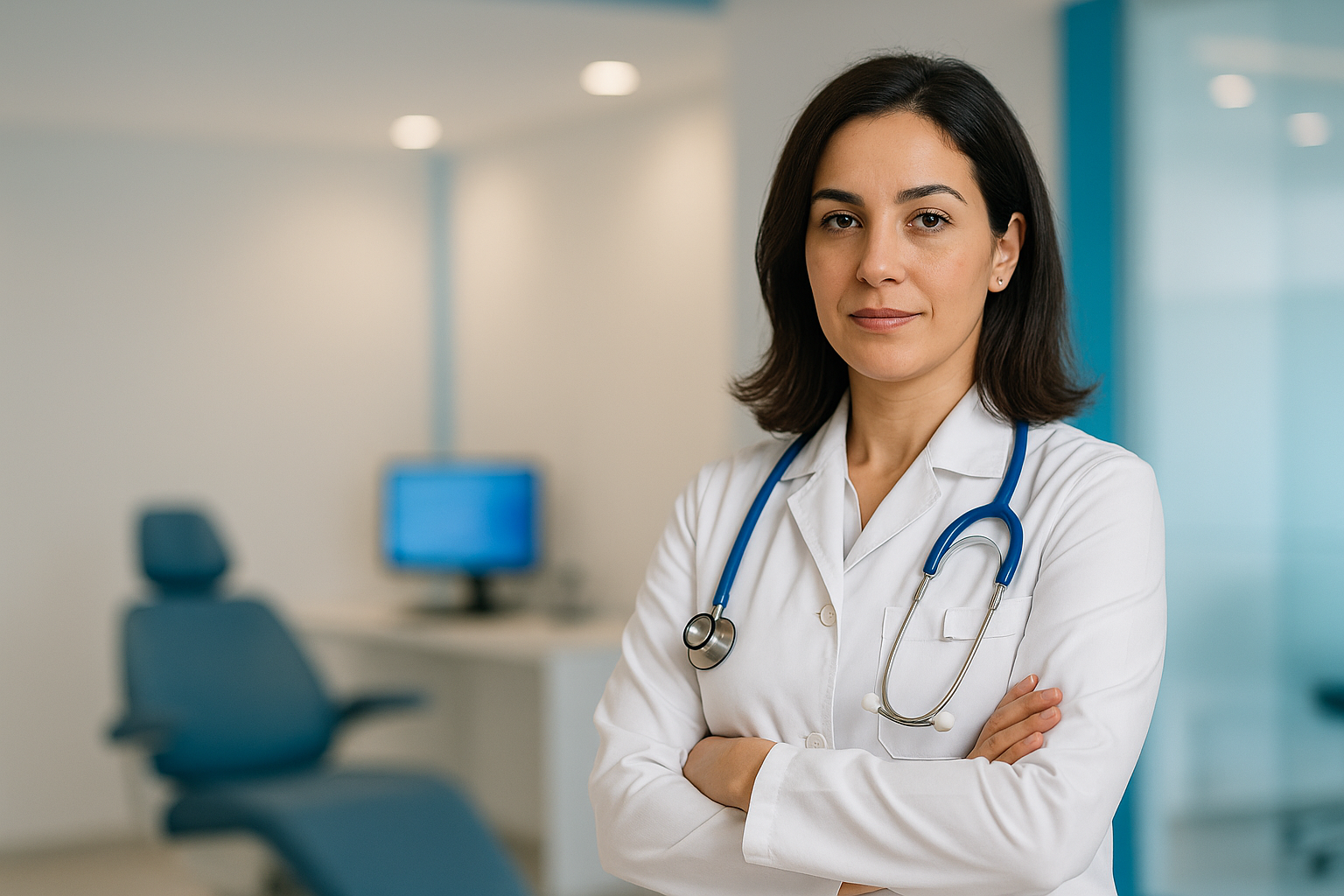 Médecin dans un cabinet moderne