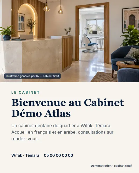 Exemple de publication pour un cabinet fictif : présentation du cabinet.